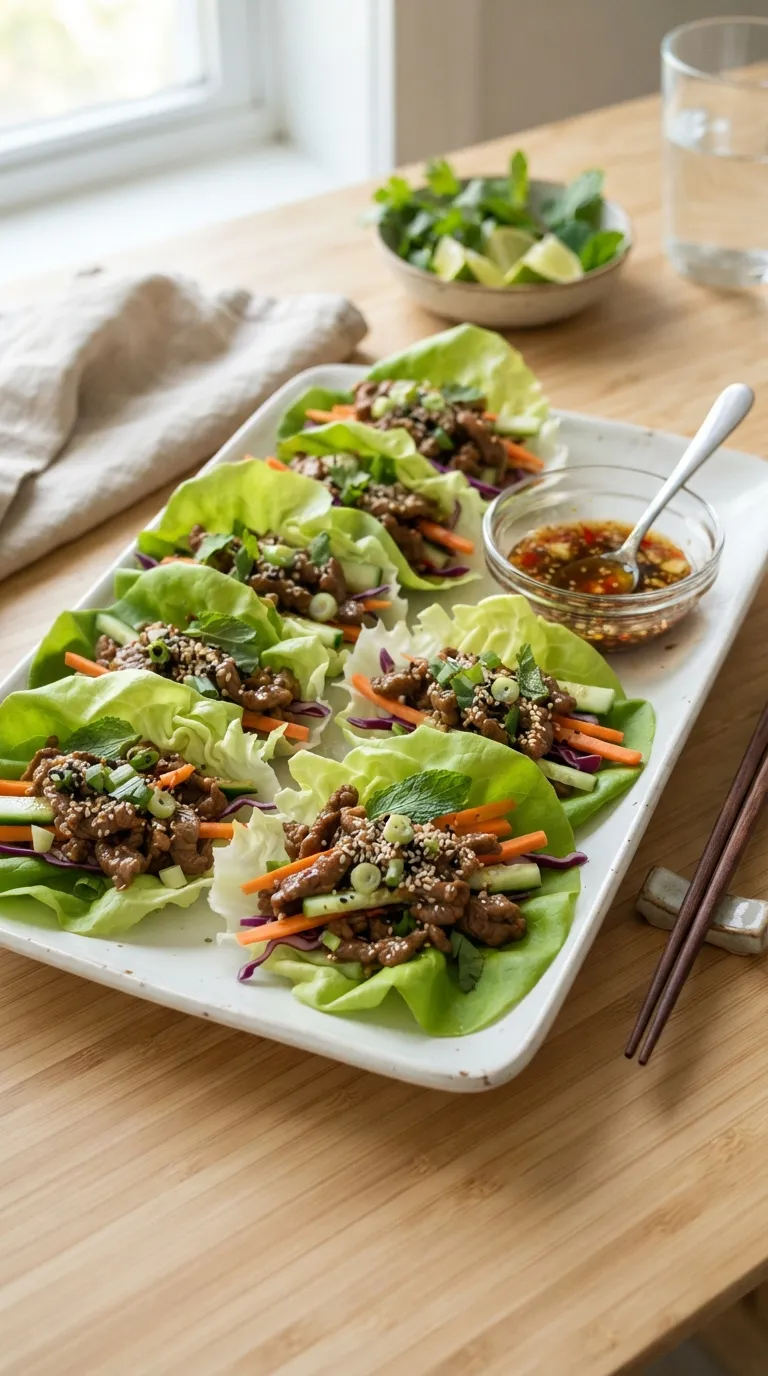 healthy meal prep ideas for the week Beef Lettuce Wraps
