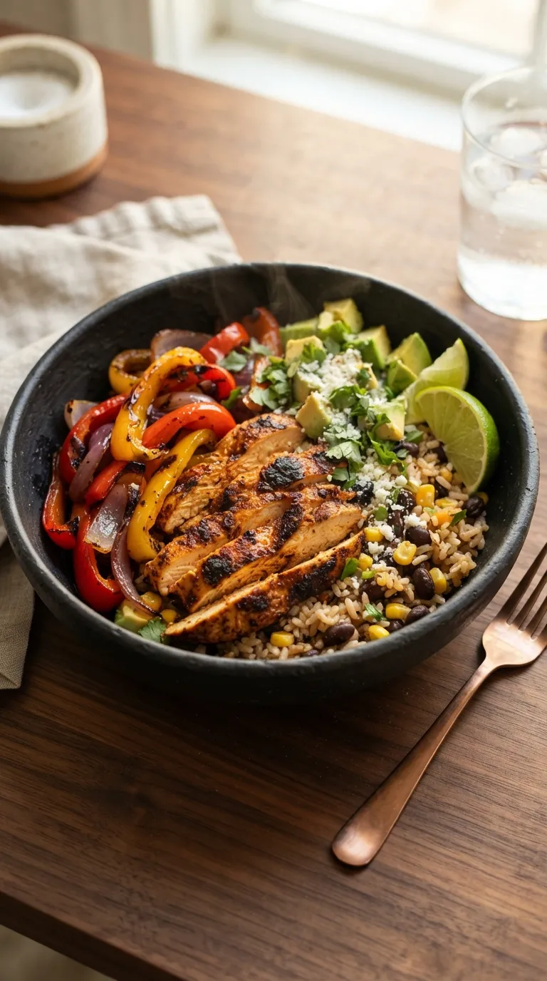 healthy meal prep ideas for the week Chicken Fajita Bowls