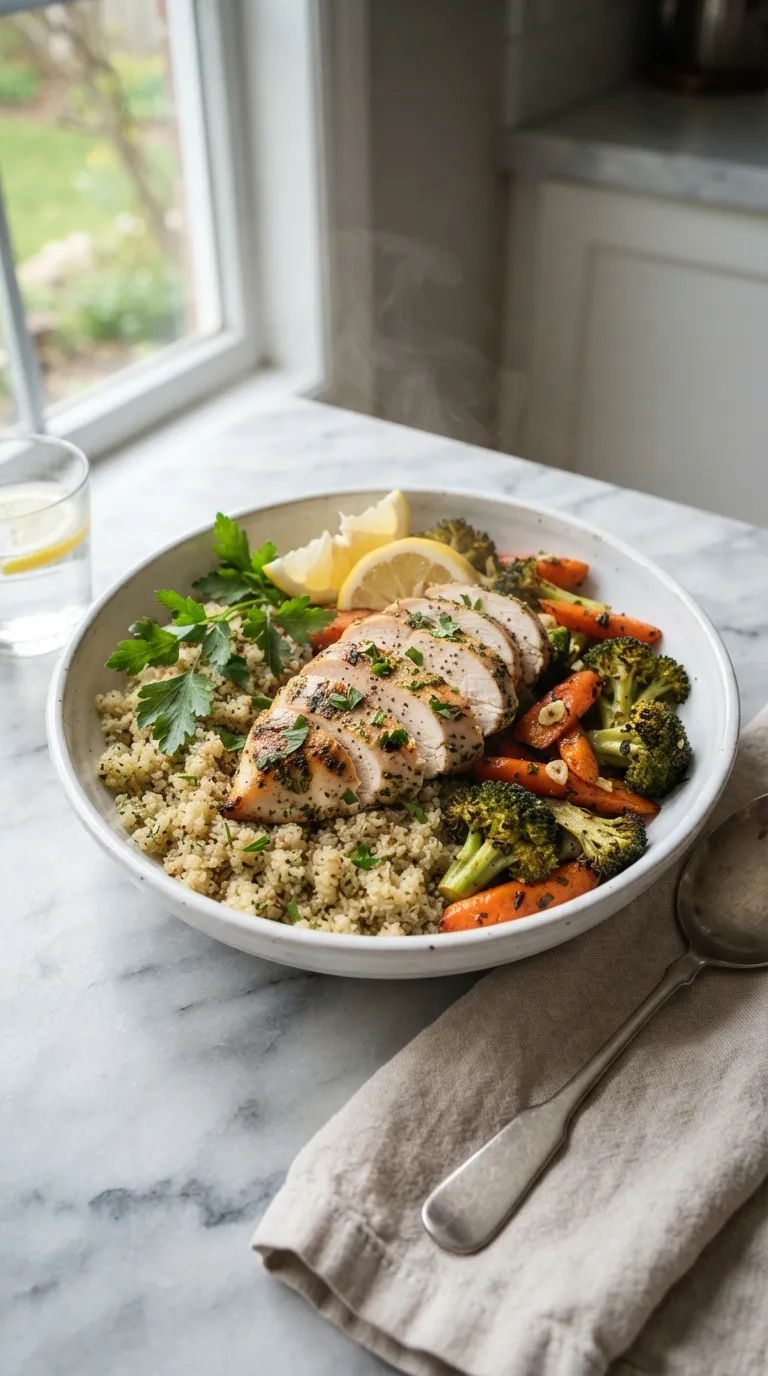 healthy meal prep ideas for the week Lemon Chicken Quinoa