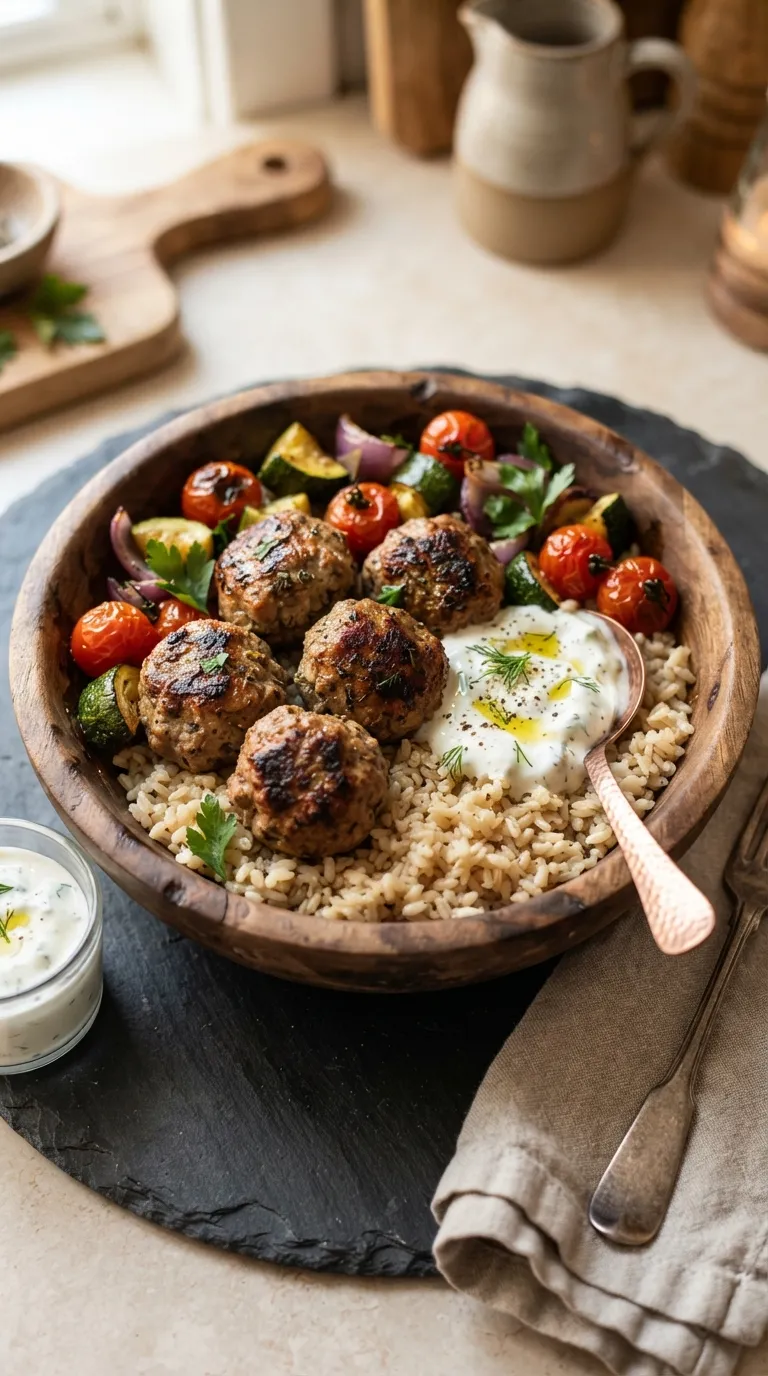 healthy meal prep ideas for the week Turkey Meatball Bowls