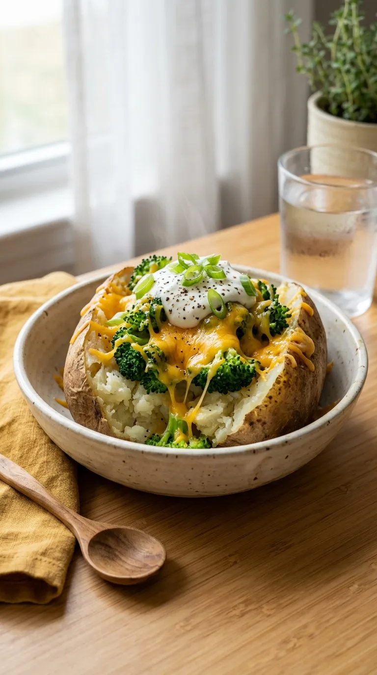 healthy meals for dorm room Cheesy Broccoli Potato