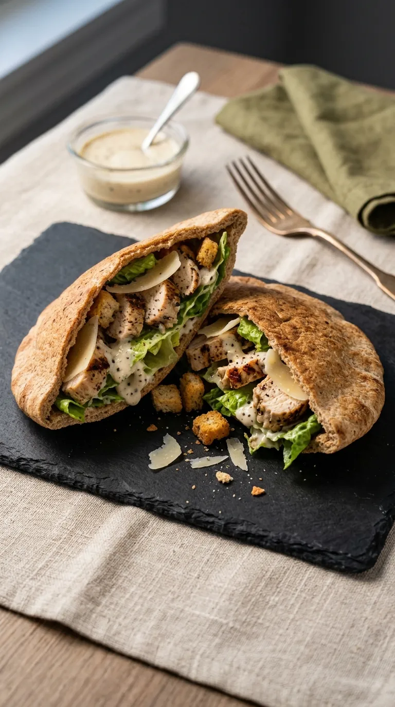 healthy meals for dorm room Chicken Caesar Pita