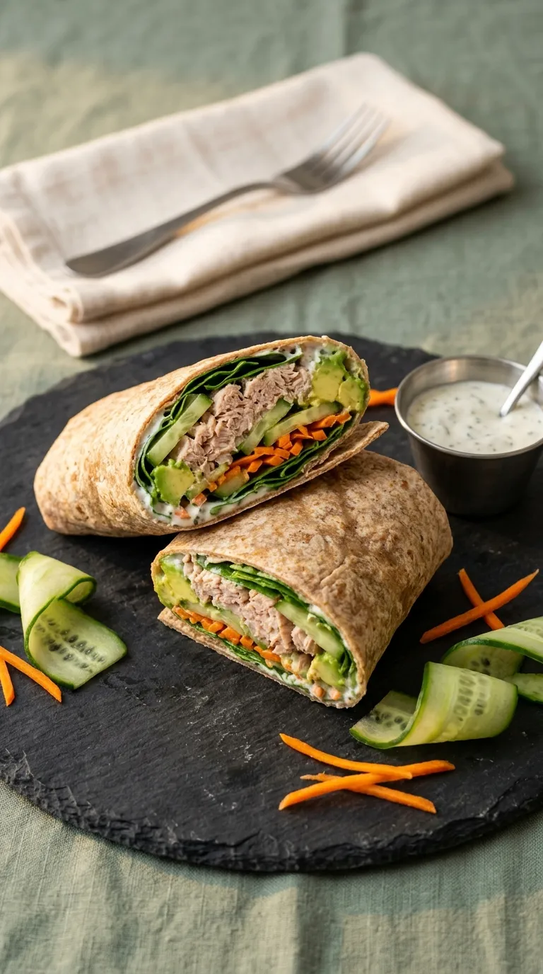 healthy meals for dorm room Tuna Avocado Wrap