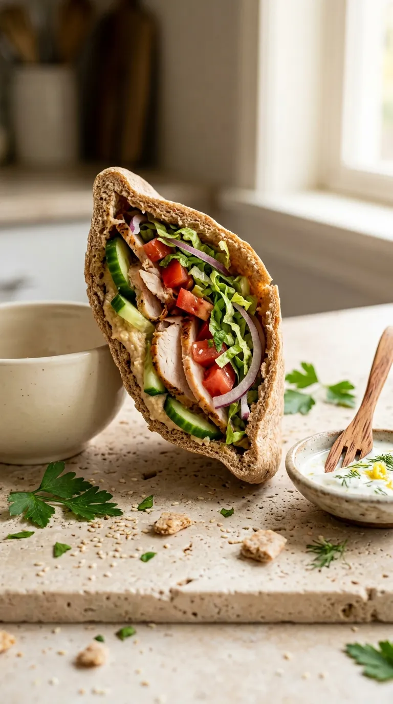healthy meals for dorm room Turkey Hummus Pita