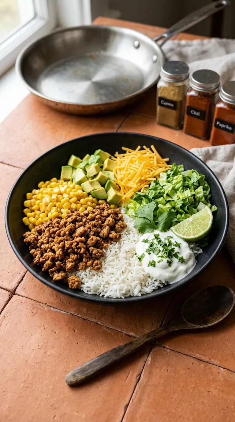 healthy meals for picky eaters Turkey Taco Rice Bowls
