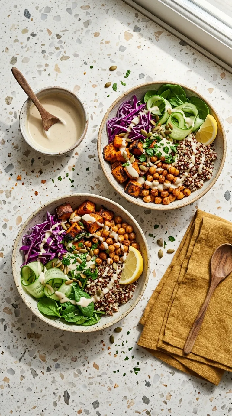 healthy meals for two on a budget Sweet Potato Chickpea Bowls