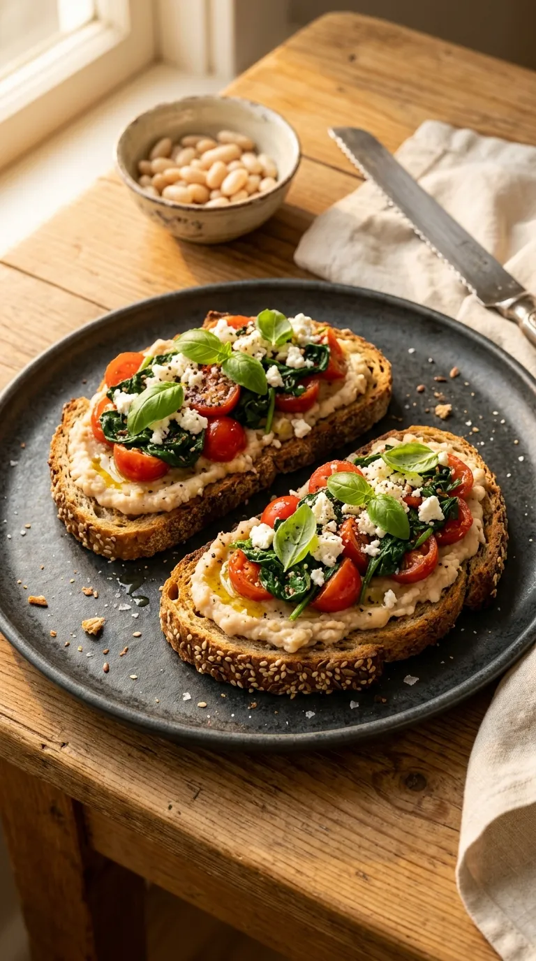 healthy meals for two on a budget Tomato White Bean Toasts