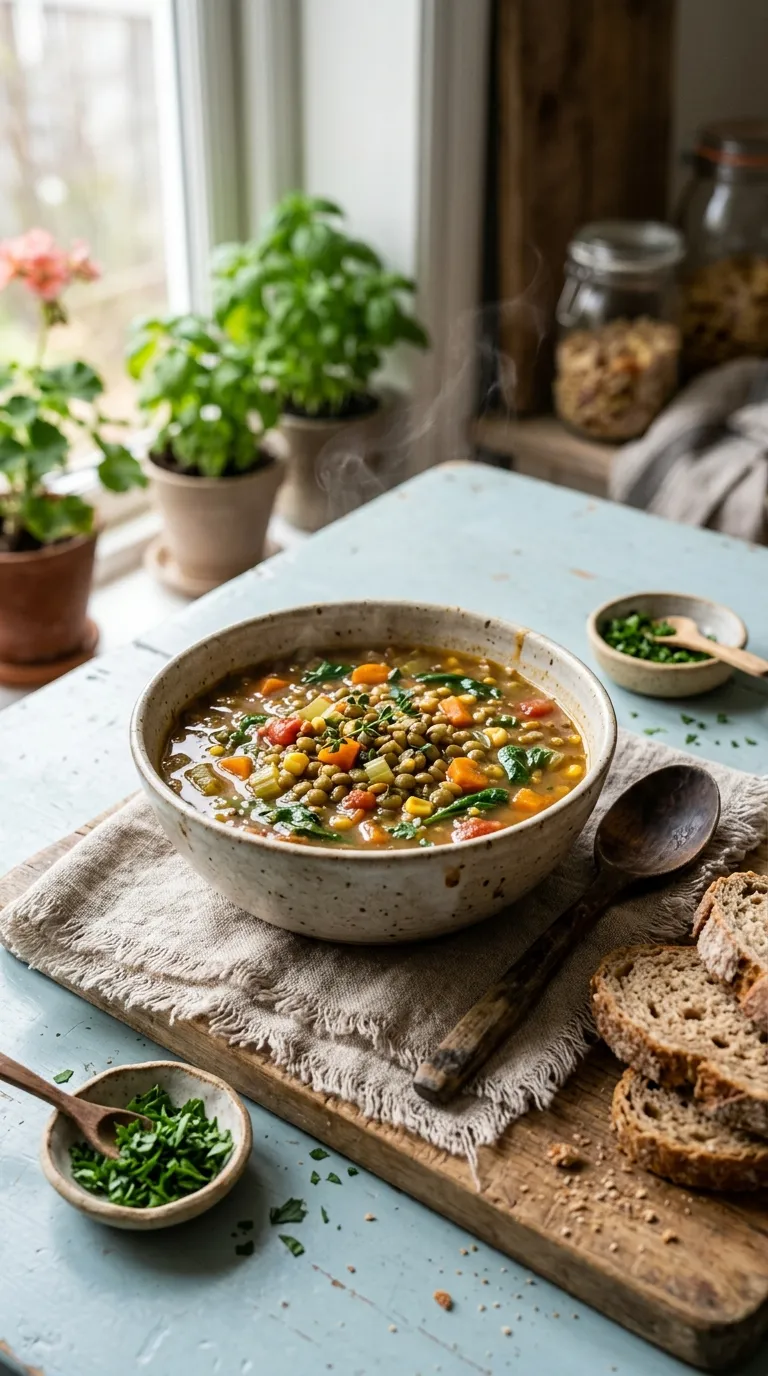 healthy meals with canned ingredients Lentil Vegetable Soup