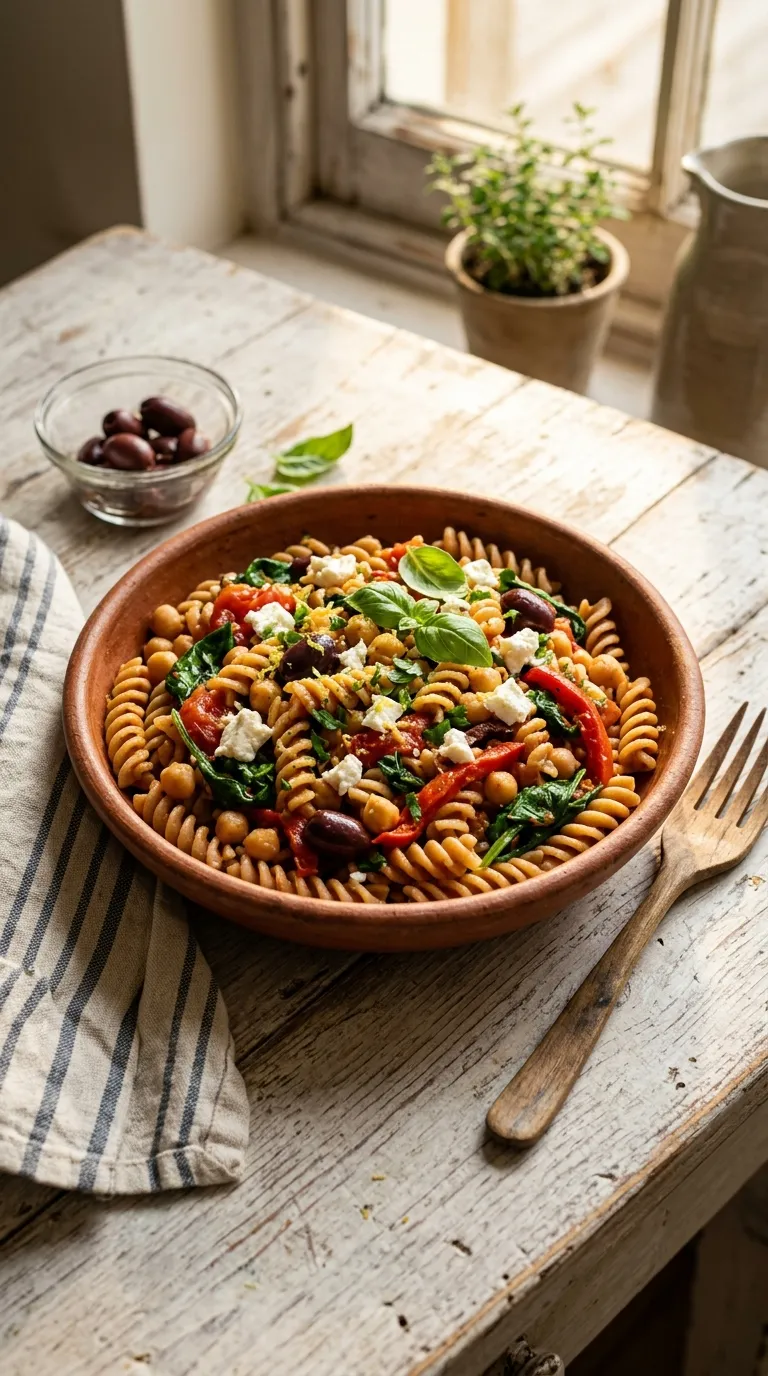healthy meals with canned ingredients Mediterranean Chickpea Pasta