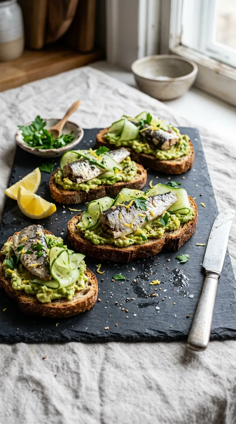 healthy meals with canned ingredients Sardine Lemon Toasts