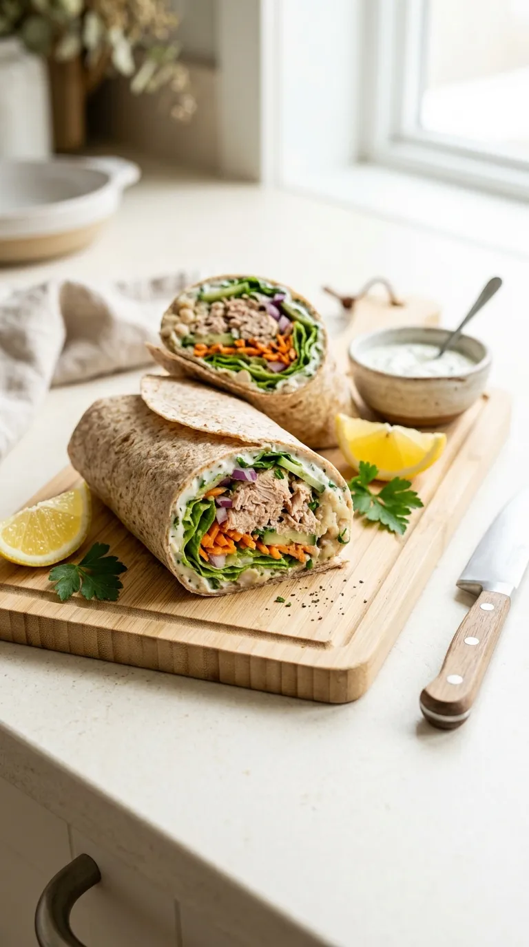 healthy meals with canned ingredients Tuna White Bean Wraps