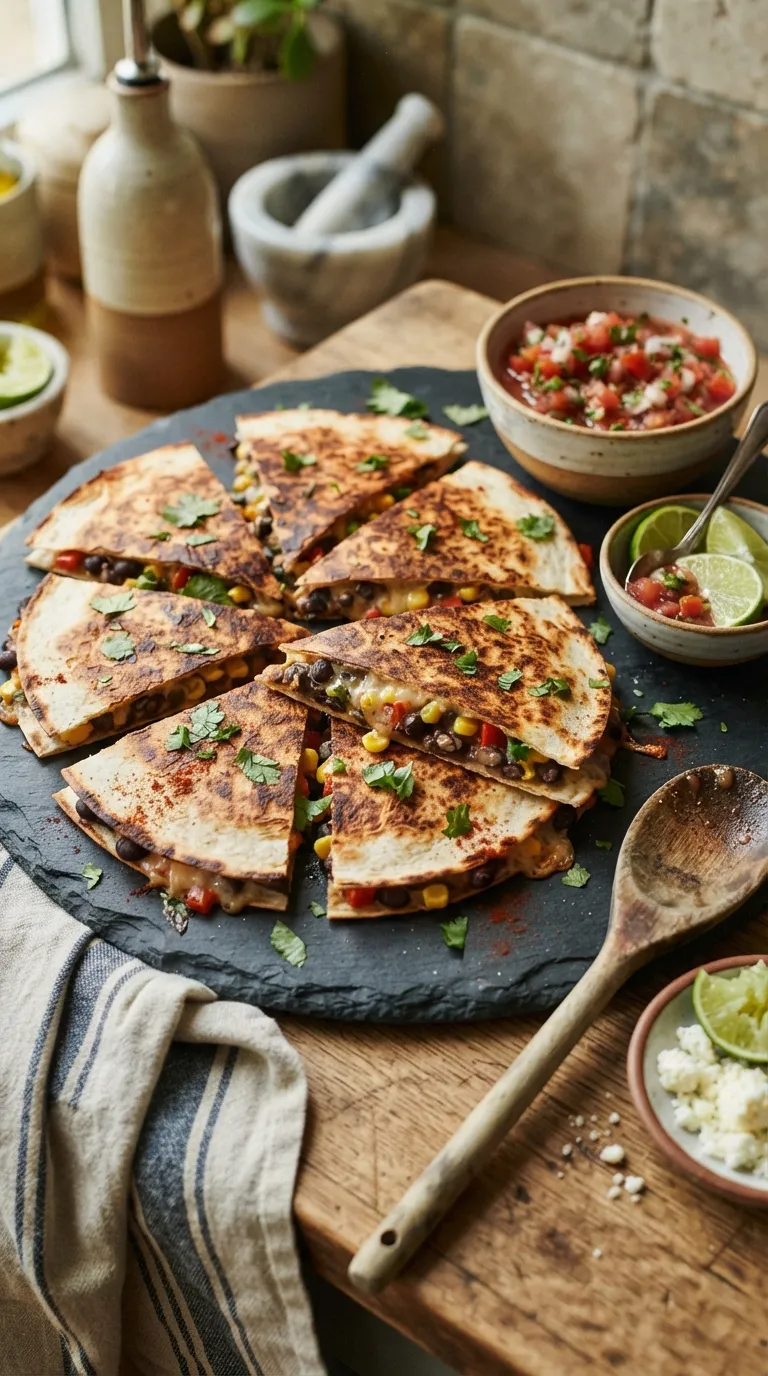 healthy meals without meat for beginners Black Bean Quesadillas