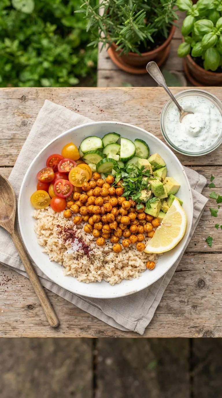 healthy meals without meat for beginners Chickpea Rice Bowl