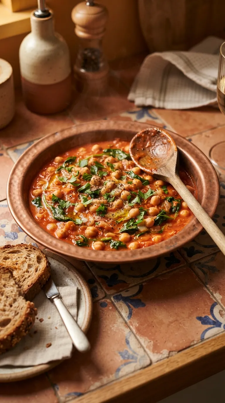 healthy meals without meat for beginners Creamy Tomato Chickpeas