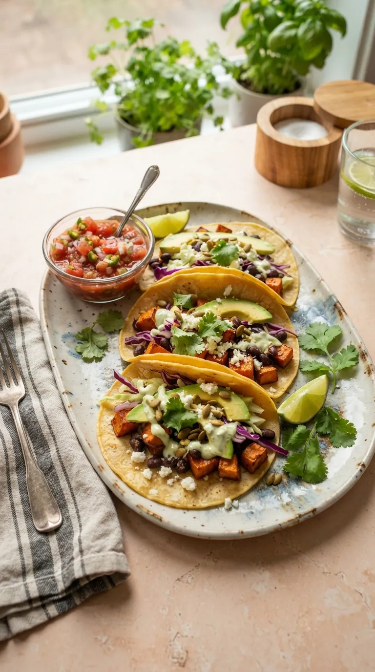 healthy meals without meat for beginners Sweet Potato Tacos
