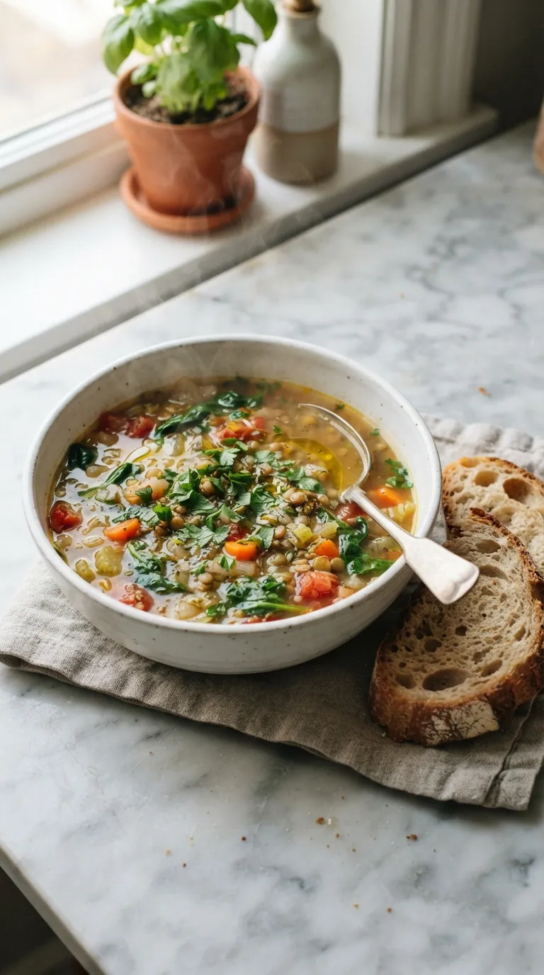 healthy meals without meat for beginners Vegetable Lentil Soup