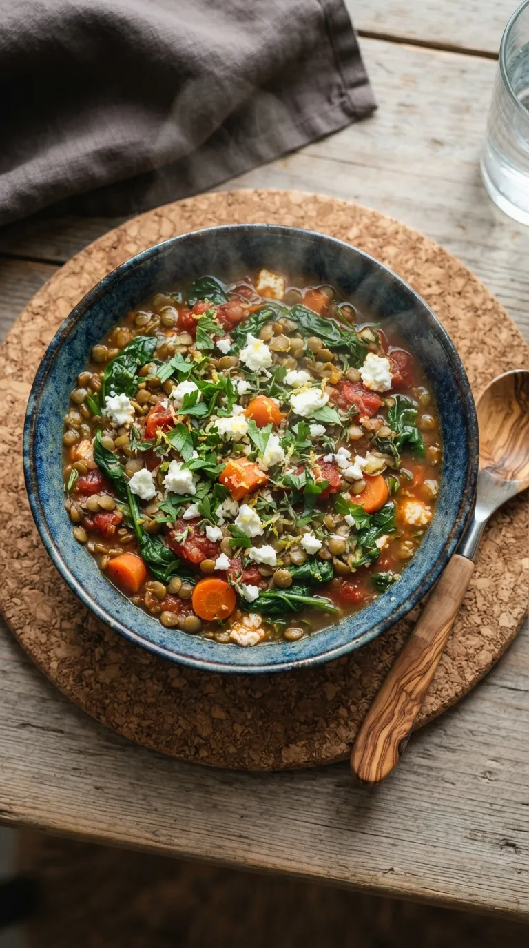 healthy one pan meals for easy cleanup Lentil Tomato Skillet