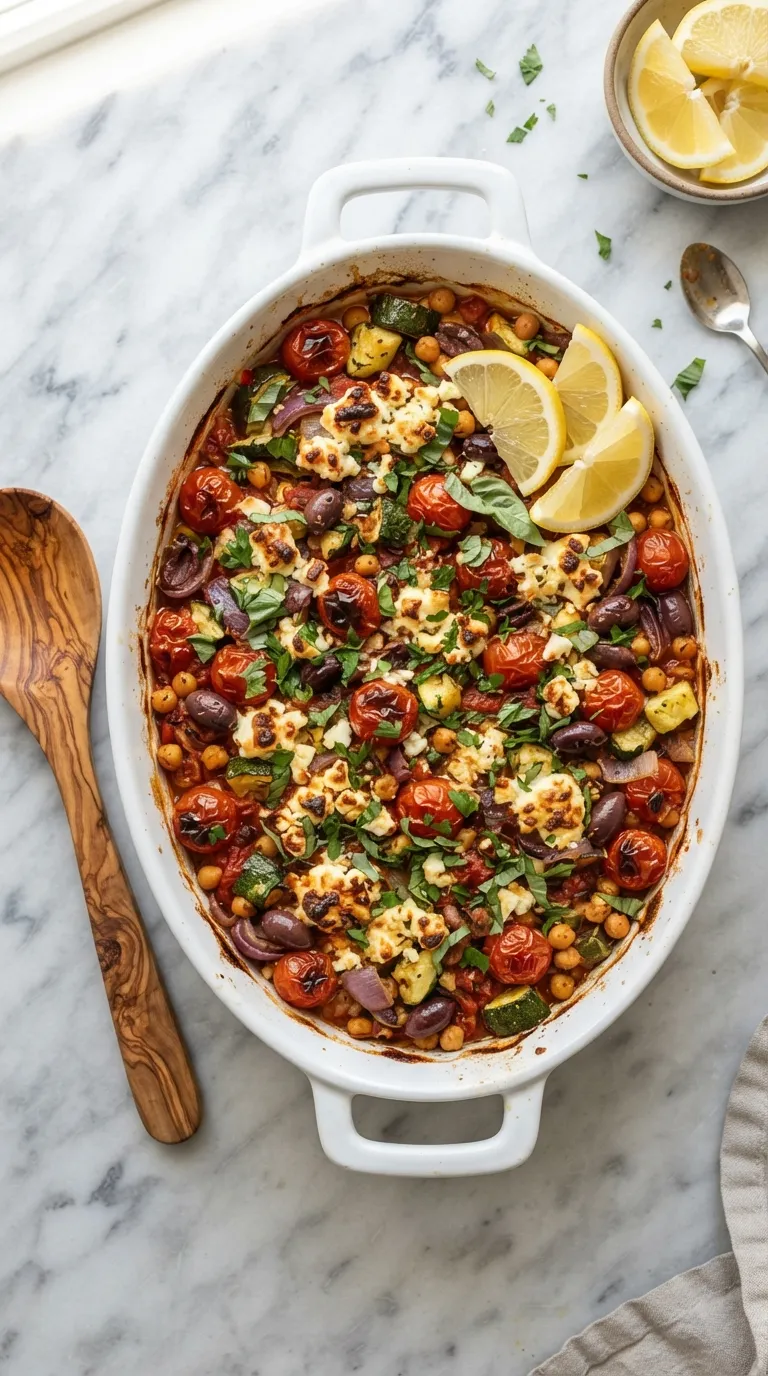 healthy one pan meals for easy cleanup Mediterranean Chickpea Bake