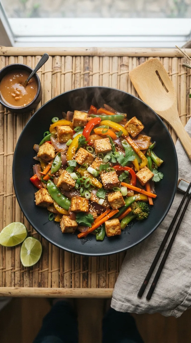 healthy one pan meals for easy cleanup Tofu Peanut Vegetables
