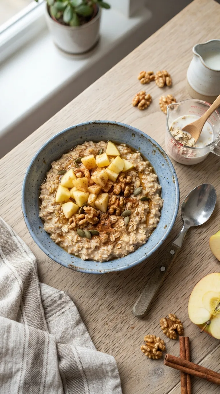 high protein breakfast ideas for weight loss Apple Cinnamon Protein Oats
