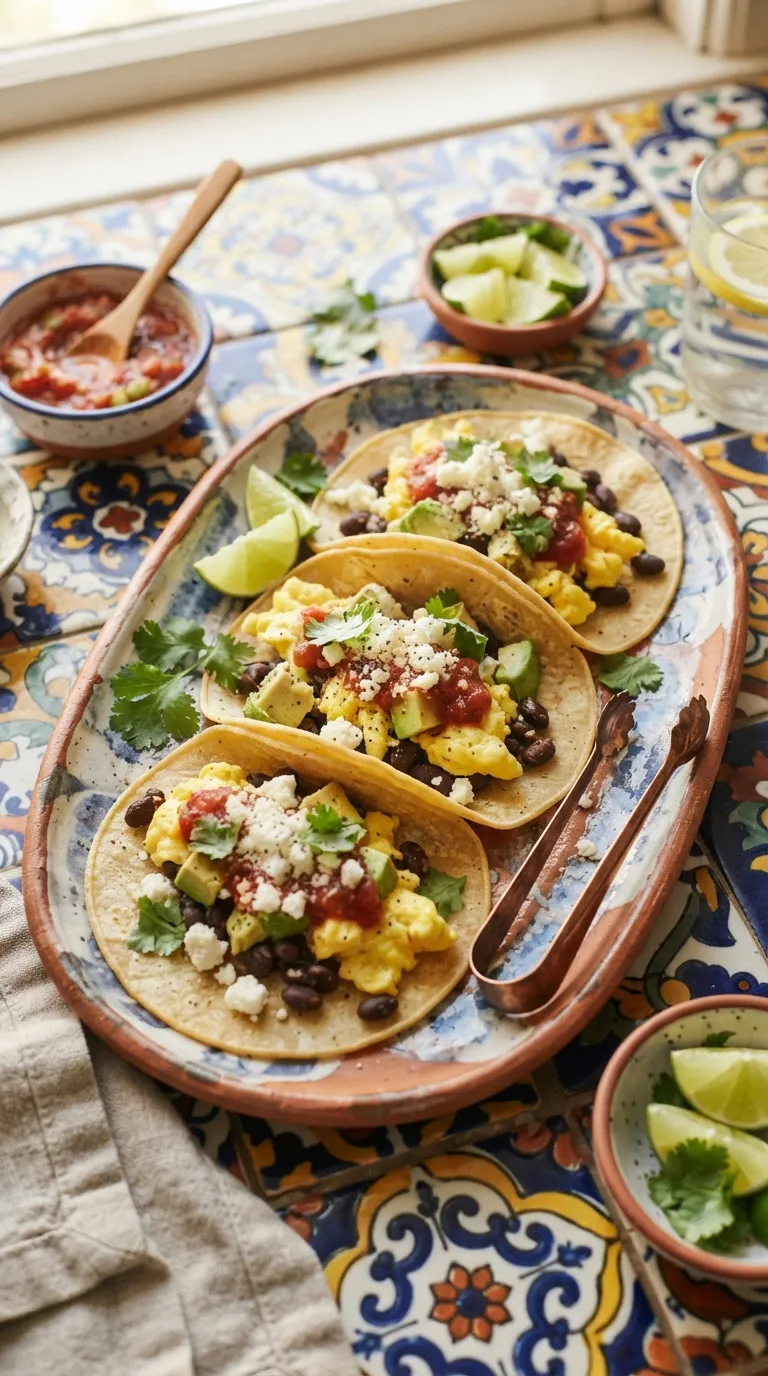 high protein breakfast ideas for weight loss Black Bean Egg Tacos