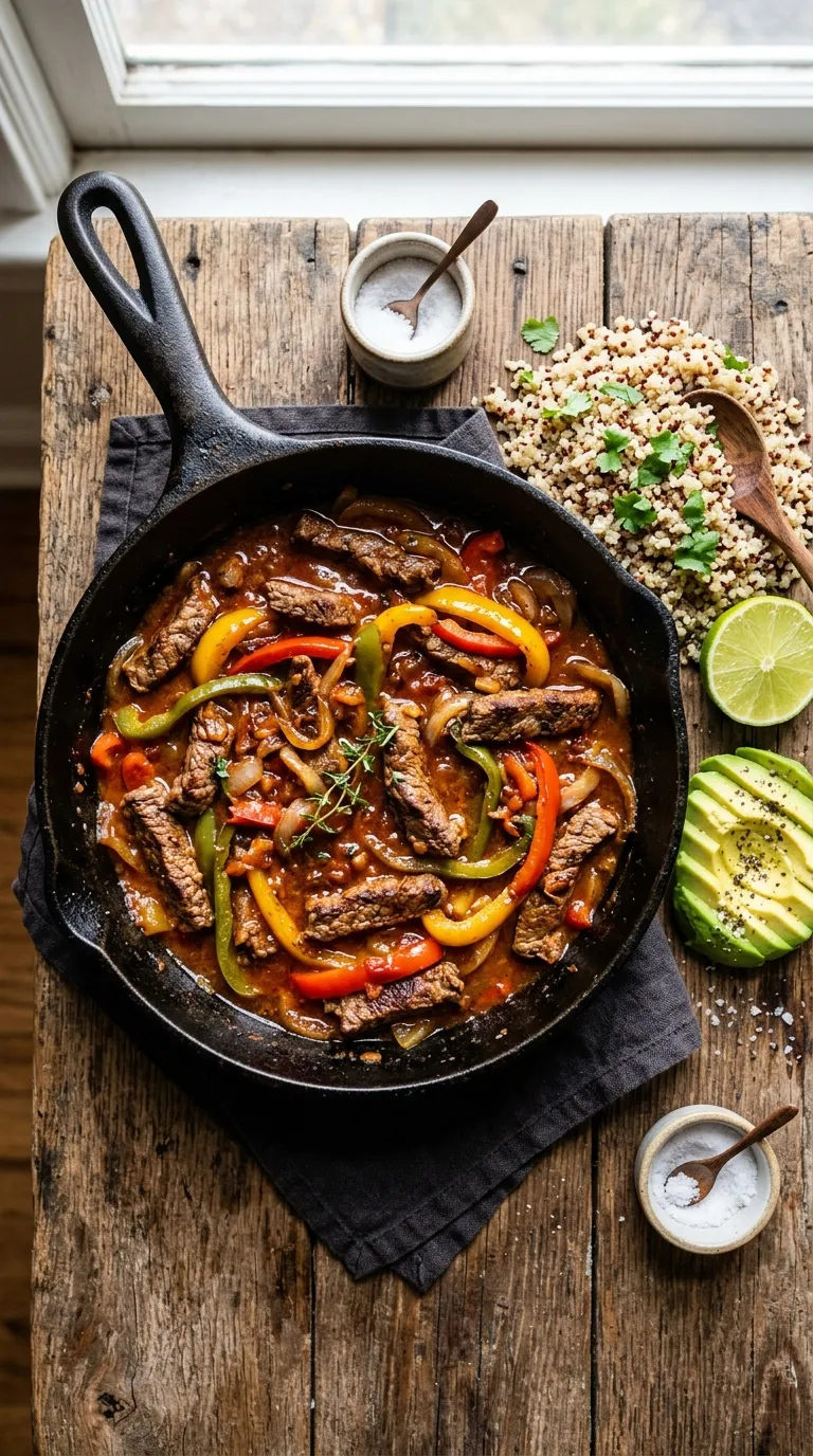 high protein dinner recipes for muscle building Beef Pepper Skillet