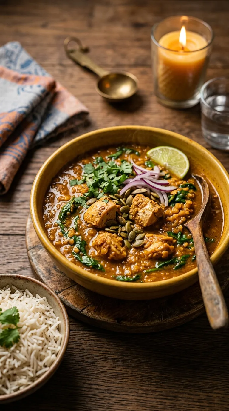 high protein dinner recipes for muscle building Chicken Lentil Curry