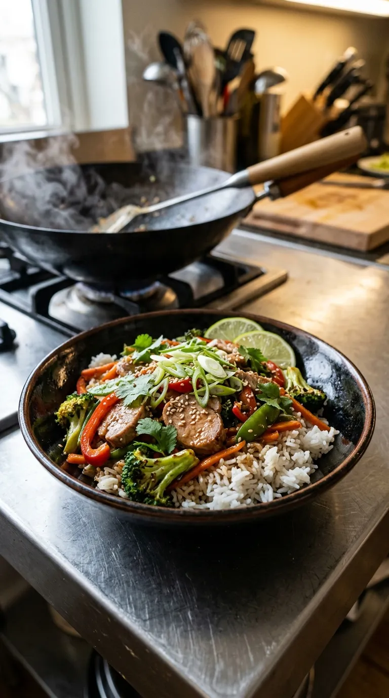 high protein dinner recipes for muscle building Pork Rice Stir Fry