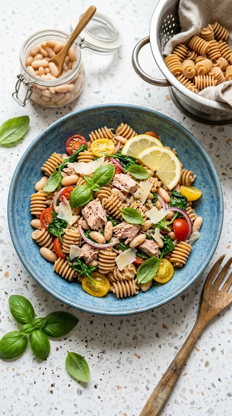 high protein dinner recipes for muscle building Tuna Bean Pasta