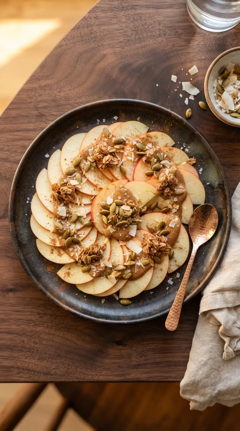 high protein snacks for kids Apple Nut Butter Nachos
