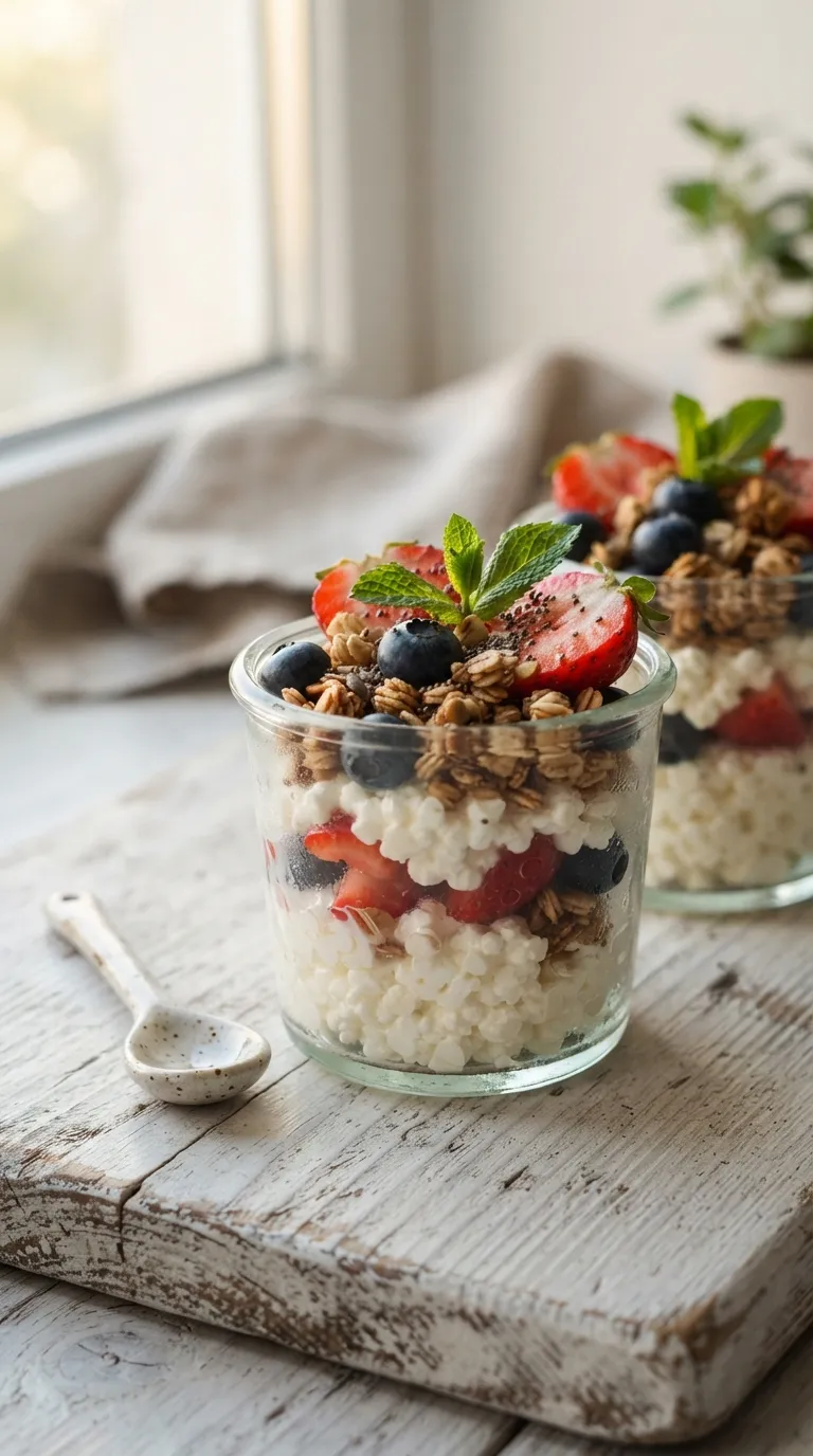 high protein snacks for kids Strawberry Cottage Cheese Cups