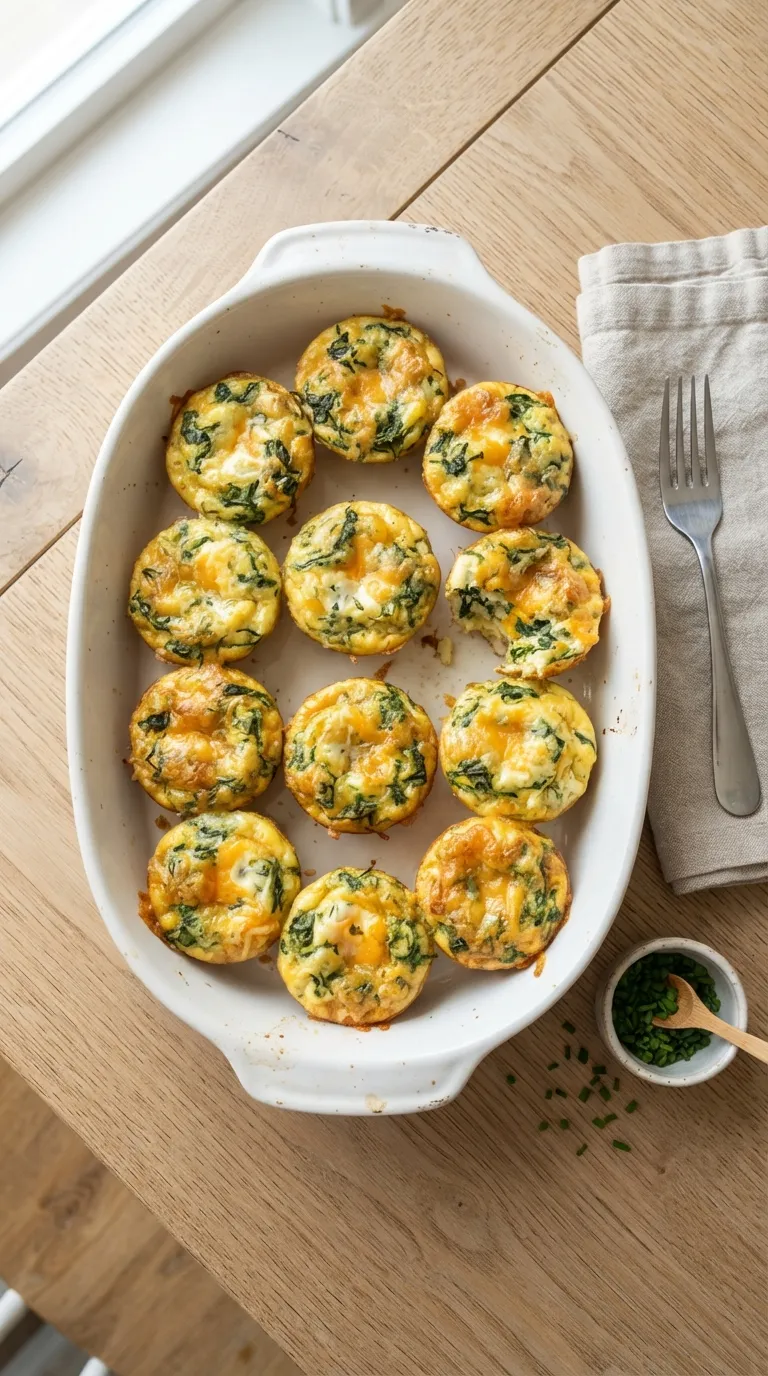 high protein snacks for meal prep Spinach Egg Muffins