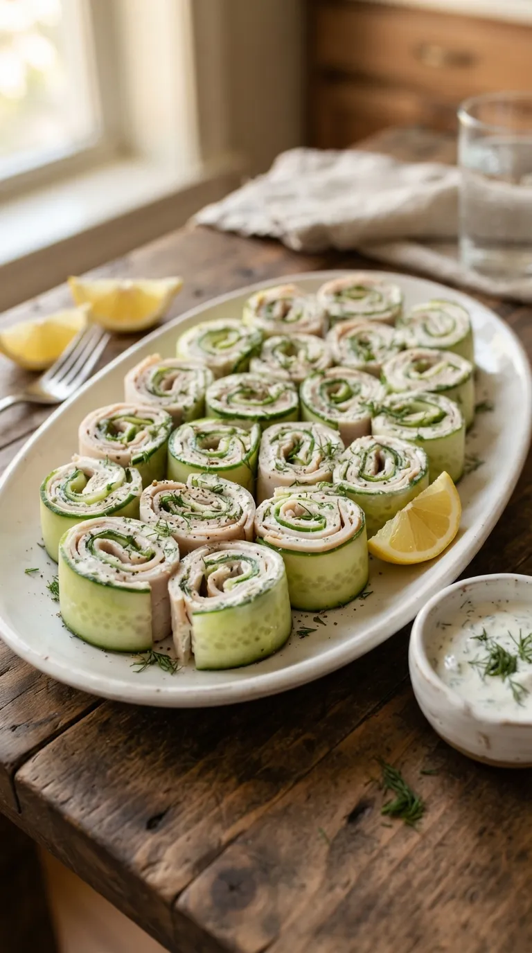 high protein snacks for meal prep Turkey Cucumber Rolls