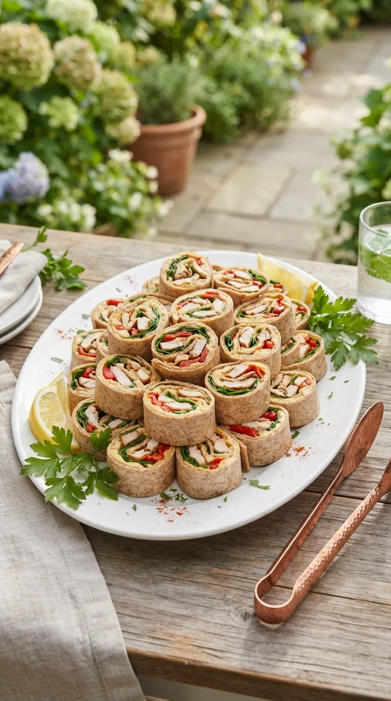 high protein snacks for muscle building Chicken Hummus Roll Ups