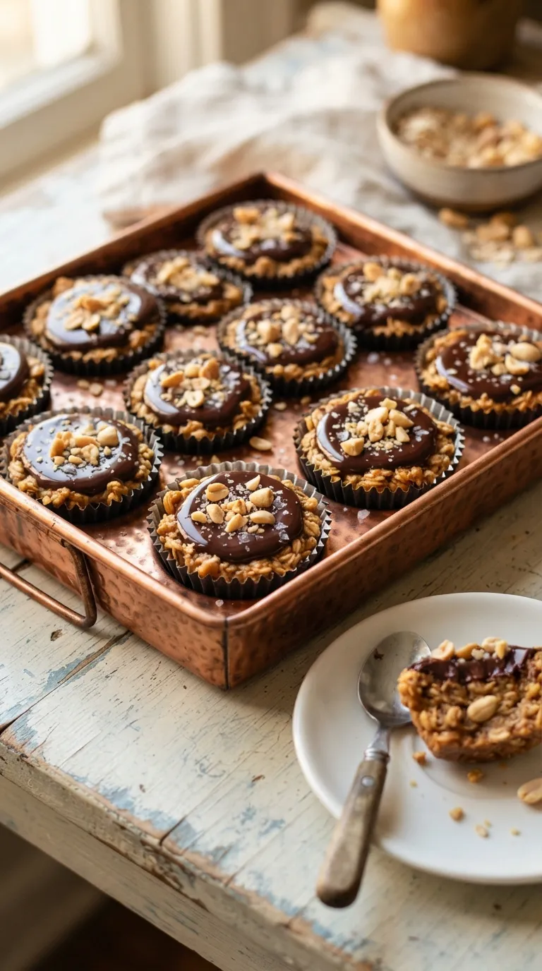 high protein snacks for muscle building Chocolate Peanut Oat Cups