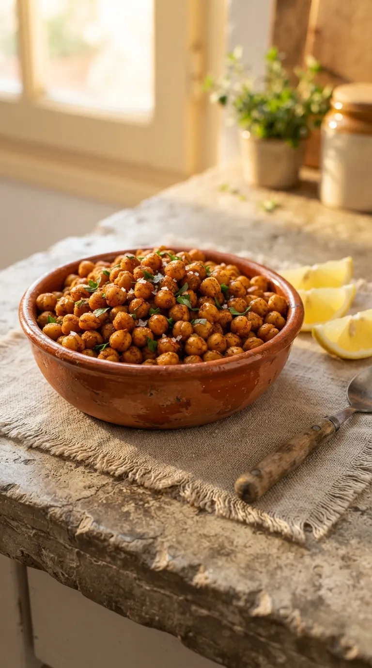 high protein snacks for muscle building Roasted Chickpea Crunch