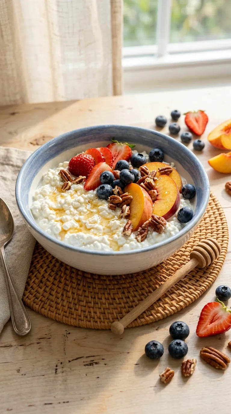 high protein snacks for pregnancy Berry Cottage Cheese Bowl