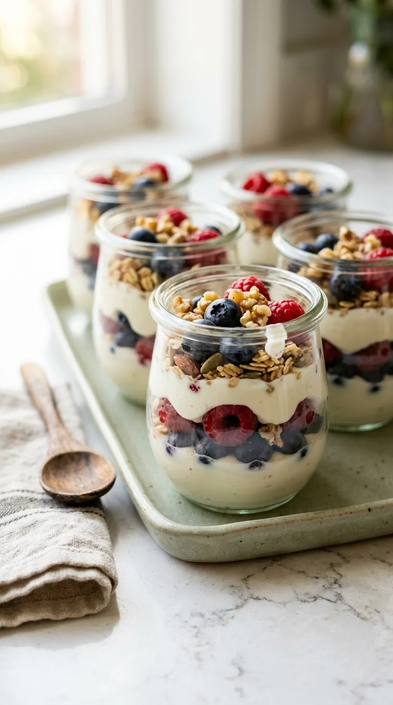 high protein snacks for pregnancy Berry Yogurt Cups