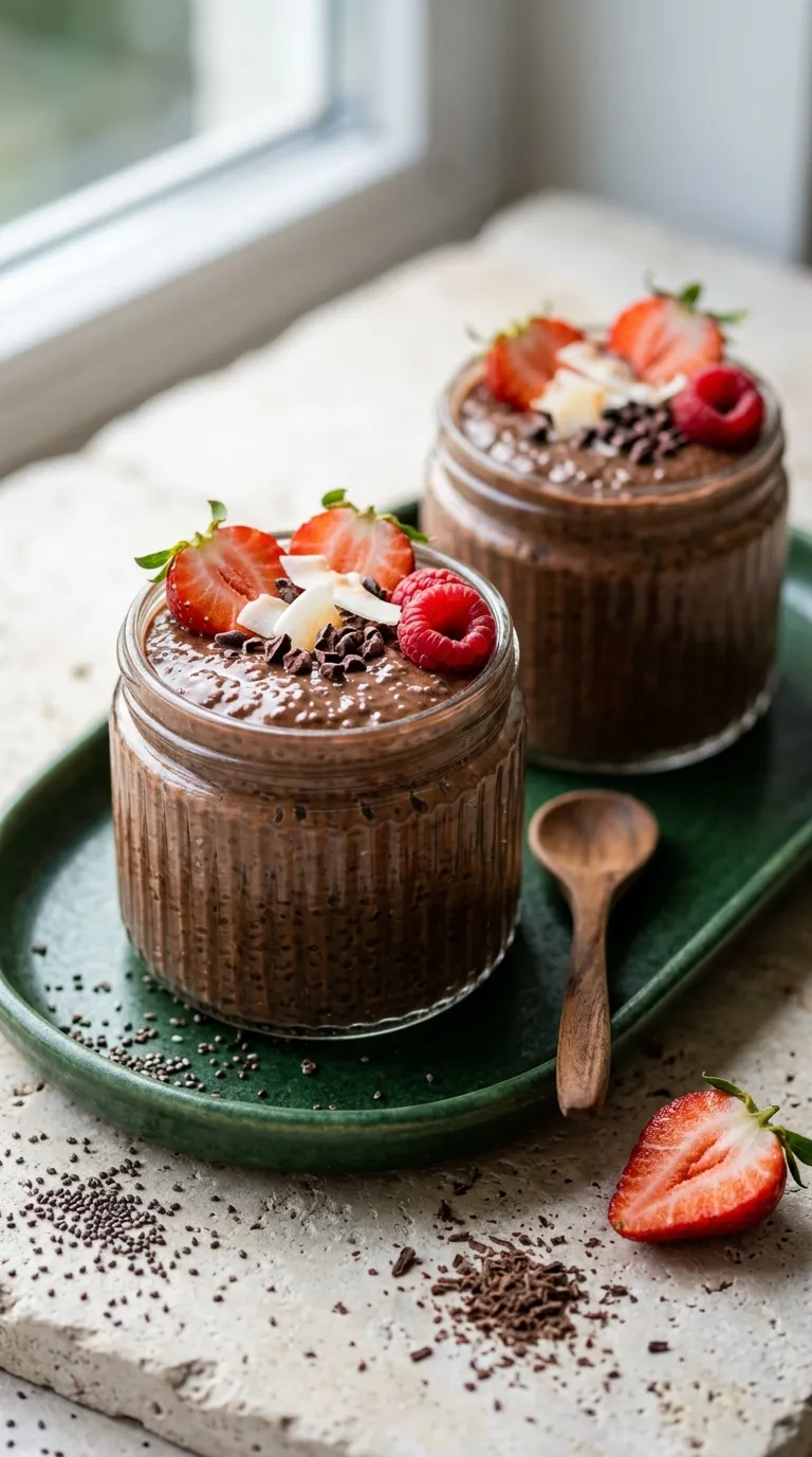 high protein snacks for pregnancy Chocolate Chia Pudding