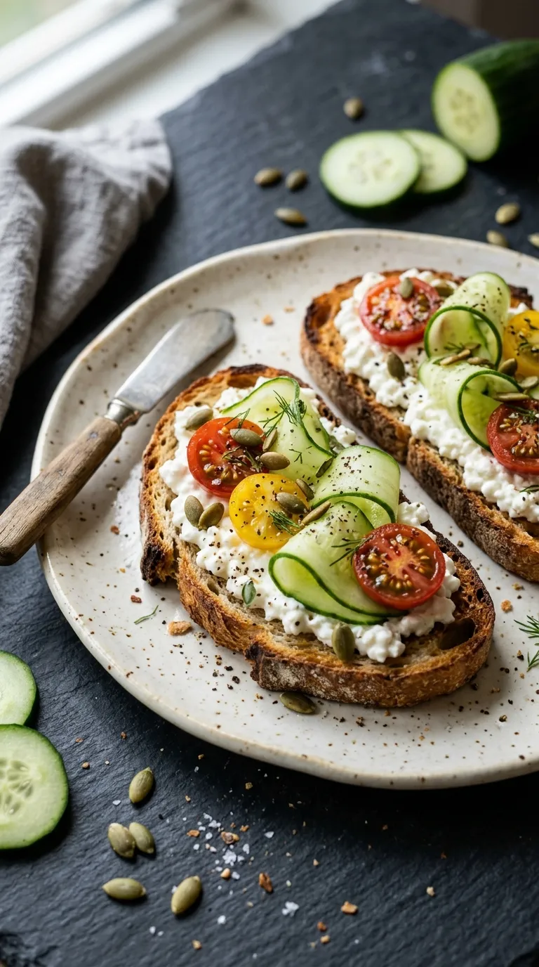 high protein snacks for pregnancy Cottage Cheese Toast