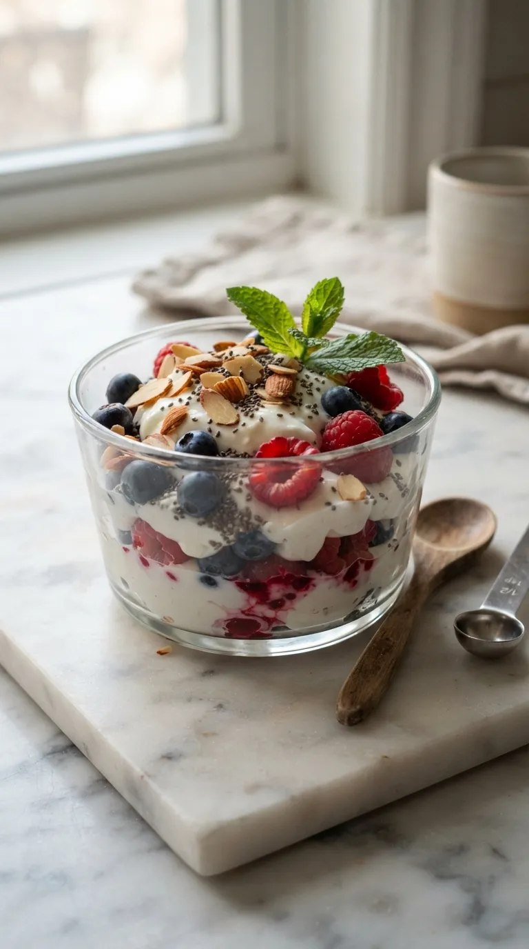 high protein snacks for weight loss Berry Yogurt Crunch