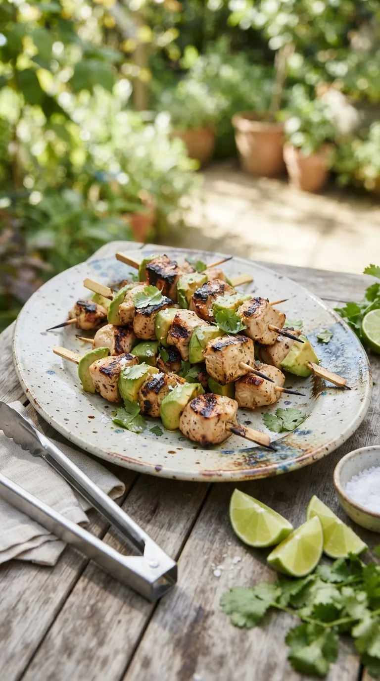 high protein snacks for weight loss Chicken Avocado Skewers