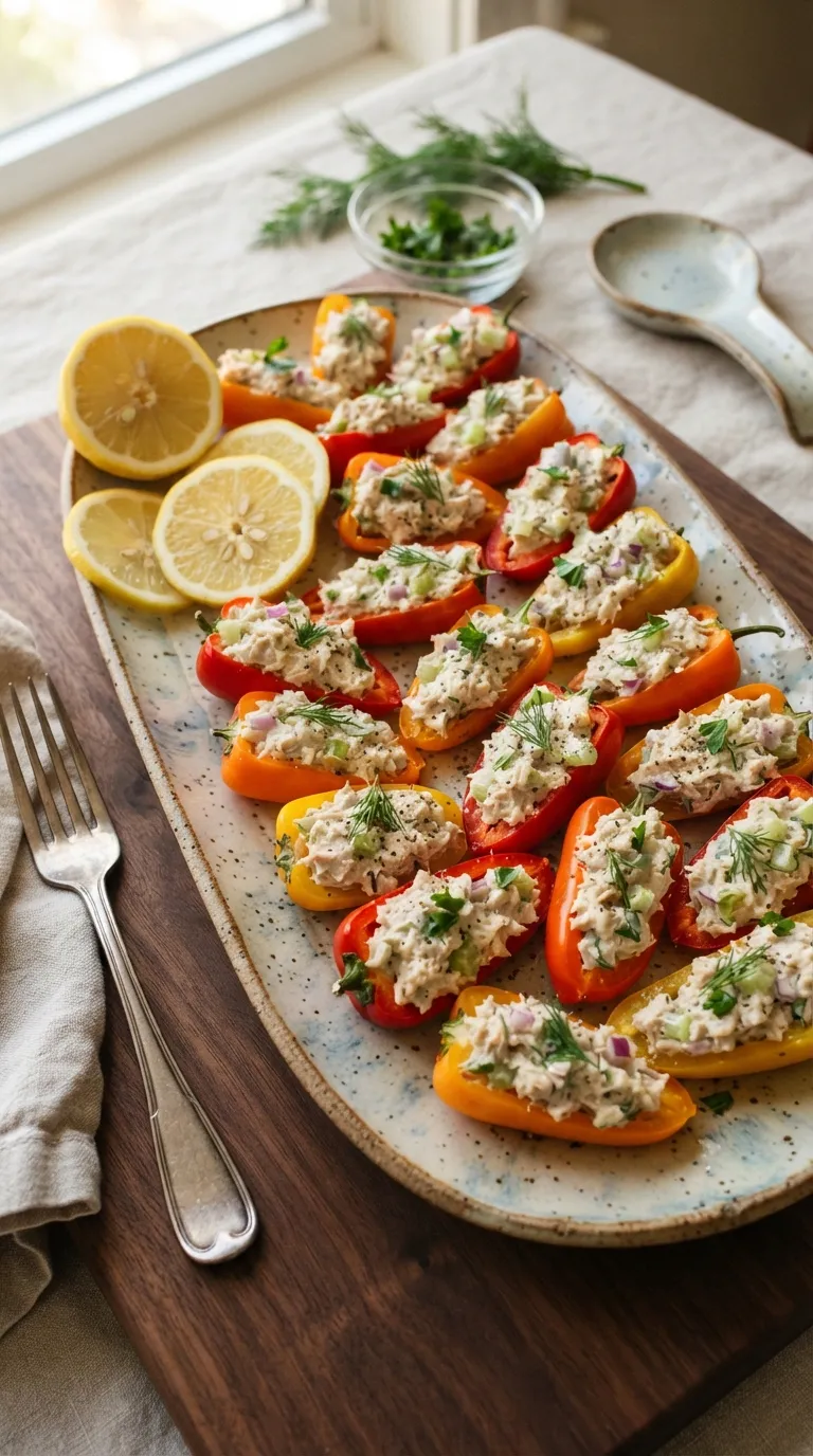 high protein snacks for weight loss Tuna Stuffed Peppers