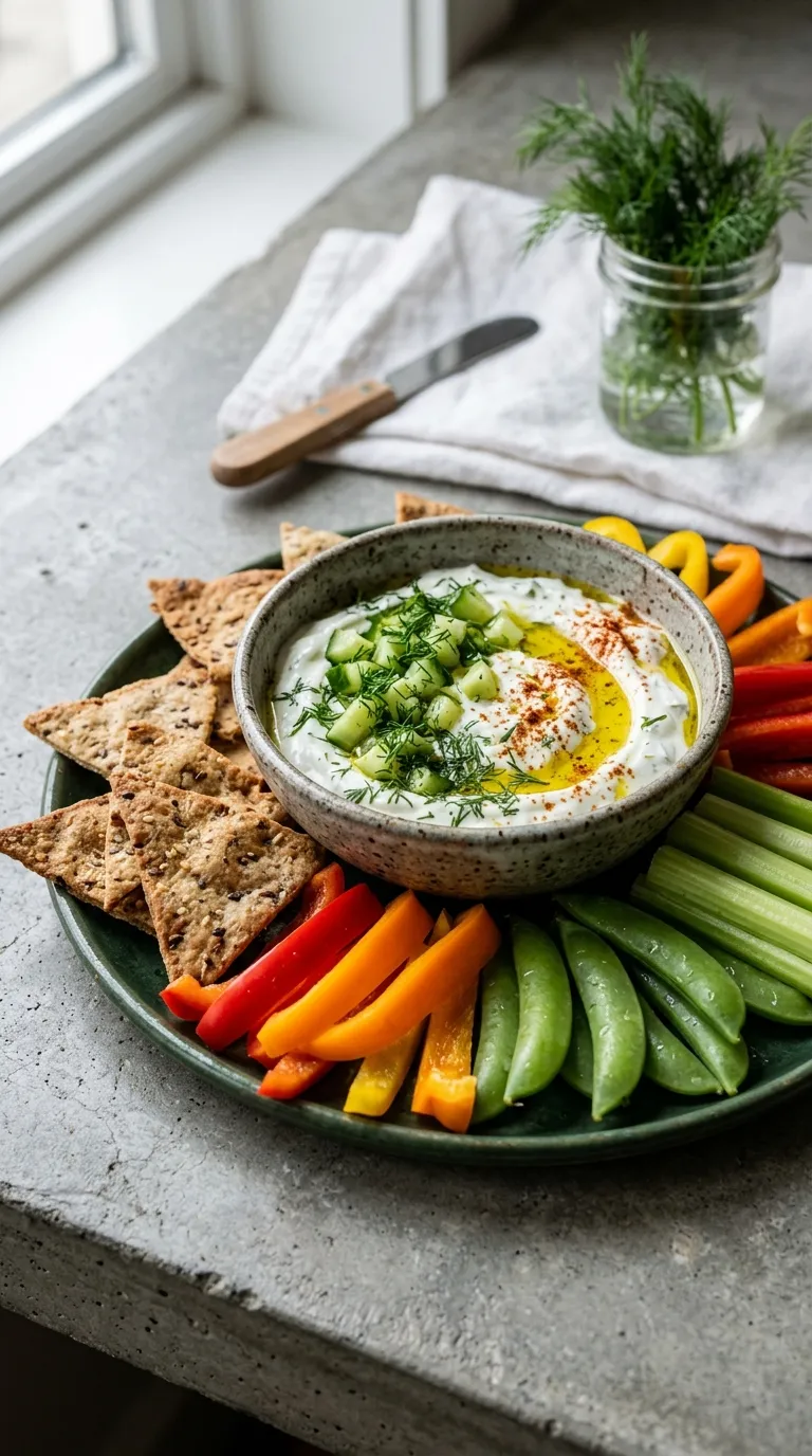 high protein snacks for work desk Greek Yogurt Dip