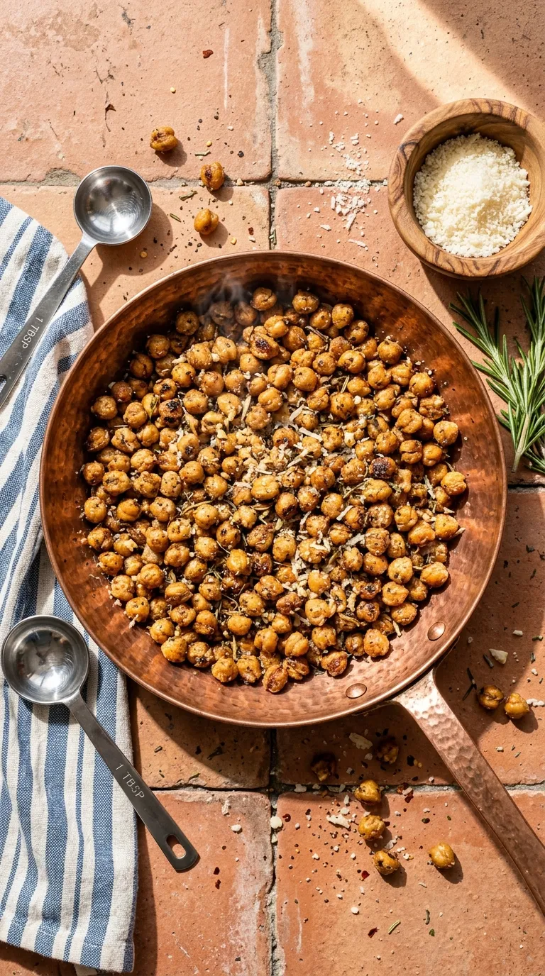 high protein snacks for work desk Parmesan Roasted Chickpeas