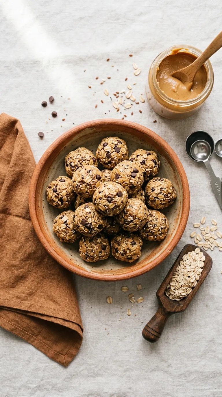 high protein snacks for work desk Peanut Butter Oat Bites
