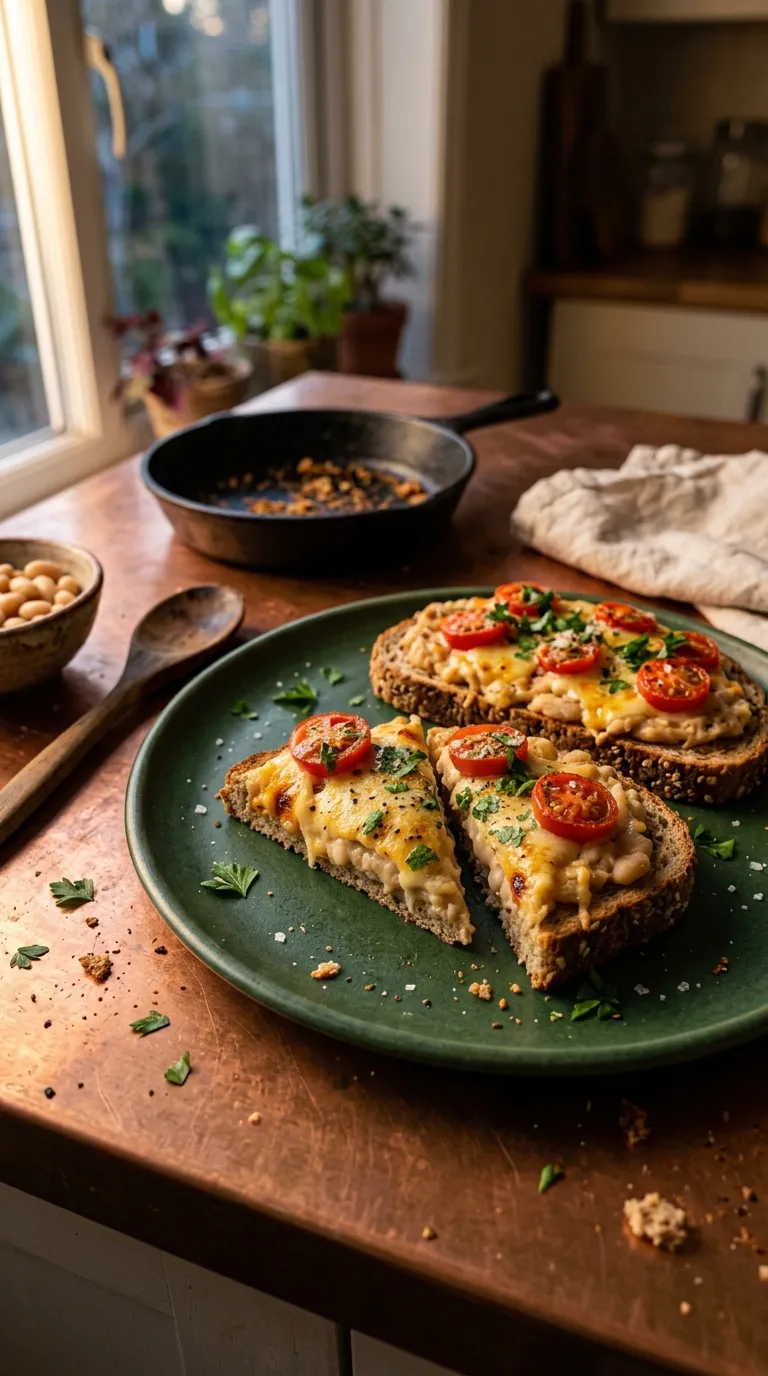 high protein snacks on a budget Cheddar Bean Toast