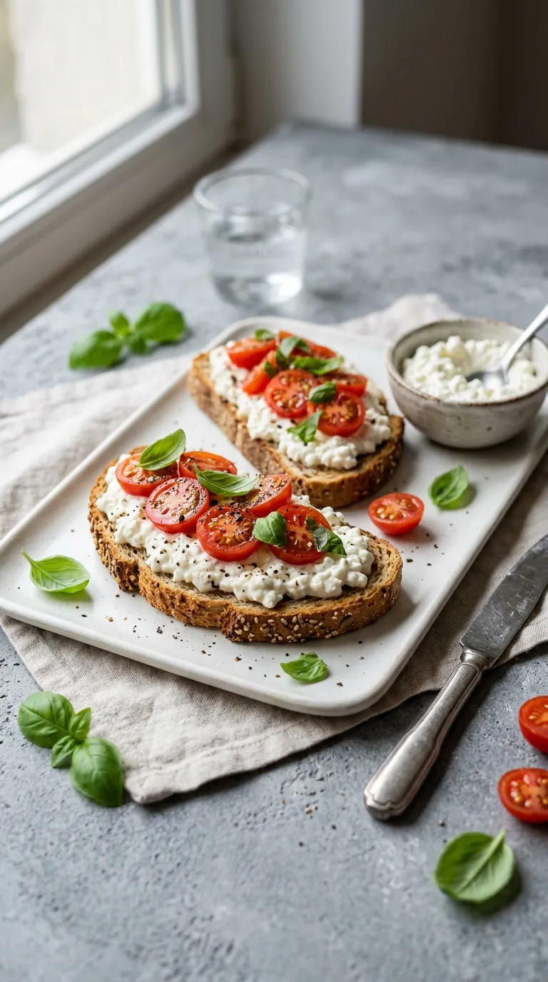 high protein snacks on a budget Cottage Cheese Toast