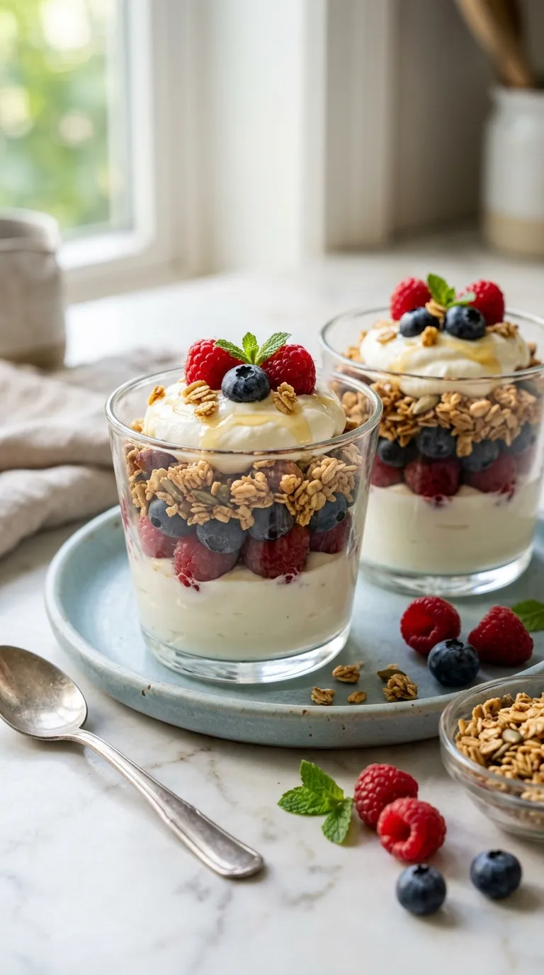high protein snacks on a budget Greek Yogurt Berry Cups