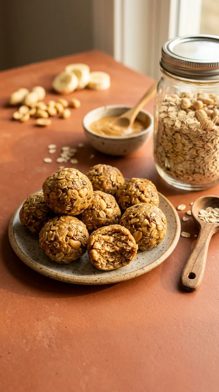 high protein snacks on a budget Peanut Butter Oat Balls